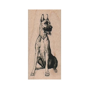 Great Dane RUBBER STAMP, Dog Stamp, Pet Stamp, Animal Lover Stamp, Dog Lover Stamp, Great Dane Dog Stamp, Large Dog Stamp, Doggy Stamp, Dogs