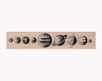 Planets Of The Solar System RUBBER STAMP, Space Stamp, Planets Stamp, Earth Stamp, Planets Stamp, Saturn Stamp, Neptune, Pluto, Mars, Uranus