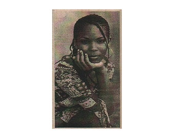 Lady Resting Head on Hand RUBBER STAMP, Beautiful Lady Stamp, African American Woman Stamp, Model Stamp, Photograph Stamp, Woman Stamp