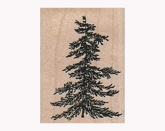 Fir Tree/Large RUBBER STAMP, Tree Stamp, Nature Stamp, Outdoor Stamp, Branch Stamp, Pine Tree Stamp, Weathered Tree Stamp, Fir Tree, Trees