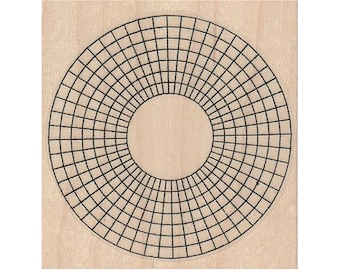 Color Wheel Lines RUBBER STAMP, Color Wheel Stamp, Round Stamp, Background Stamp, Circle Stamp, Graph Stamp, Mixed Media Stamp, Mixed Themes