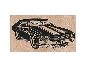 Chevelle Muscle Car RUBBER STAMP, Muscle Car Stamp, Chevy Stamp, Chevrolet Chevelle Stamp, 1970s Muscle Car Stamp, Car Stamp, Transportation