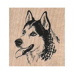 Huskyhond RUBBEREN STEMPEL, huskystempel, hondenstempel, hondenstempel, hondenstempel, hondenstempel, wolfsstempel, huisdierenstempel, hondenstempel, hondencadeau-ideeën, huisdieren
