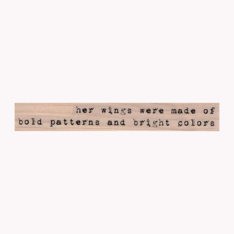 Her Wings Were Made Of RUBBER STAMP Inspirational Stamp Woman Stamp Motivational Stamp Wings Stamp Butterfly Stamp Butterfly WIngs