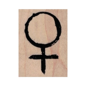 Grunge weibliches Symbol STEMPEL, weibliches Symbol Stempel, Frau Symbol, Sex Symbol Stempel, Venus Symbol Stempel, astrologisches Symbol Stempel