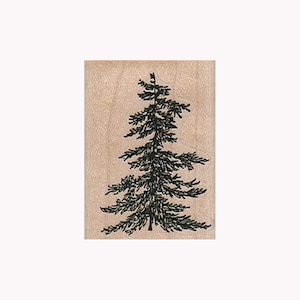 Fir Tree/Small RUBBER STAMP, Tree Stamp, Nature Stamp, Outdoor Stamp, Branch Stamp, Pine Tree Stamp, Weathered Tree Stamp, Fir Tree, Trees