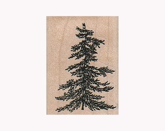 Fir Tree/Small RUBBER STAMP, Tree Stamp, Nature Stamp, Outdoor Stamp, Branch Stamp, Pine Tree Stamp, Weathered Tree Stamp, Fir Tree, Trees