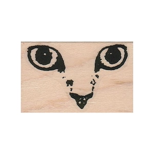 Cat Face RUBBER STAMP, Cat Eyes Stamp, Cat Lover Gift, Cat Stamp, Cute Cat Stamp, Funny Cat Stamp, Kitty Stamp, Feline Stamp, Kitten Stamp