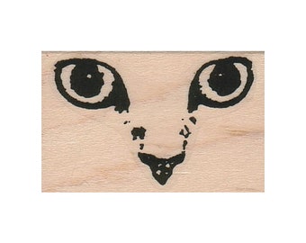 Cat Face RUBBER STAMP, Cat Eyes Stamp, Cat Lover Gift, Cat Stamp, Cute Cat Stamp, Funny Cat Stamp, Kitty Stamp, Feline Stamp, Kitten Stamp