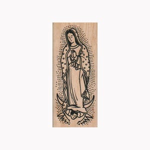 Guadalupe RUBBERSTEMPEL, religieuze stempel, stempel Onze-Lieve-Vrouw van Guadalupe, christelijke stempel, religiestempel, kerkstempel, aanbiddingsstempel