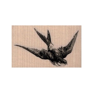 Swallow Flying RUBBER STAMP, Nature Stamp, Bird Stamp, Bird Watchers, Bird Lovers, Outdoor Stamp, Swallow Bird Stamp, Bird Gift Ideas