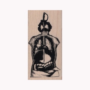 Sword Swallower RUBBER STAMP, Circus Stamp, Medical Stamp, Steampunk Stamp, Mixed Media stamp, Sideshow Stamp, Freak Stamp, Sword Swallower