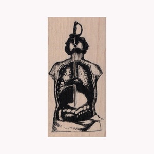 Sword Swallower RUBBERSTEMPEL, circusstempel, medische stempel, Steampunk-stempel, Mixed Media-stempel, Sideshow-stempel, Freak Stamp, Sword Swallower