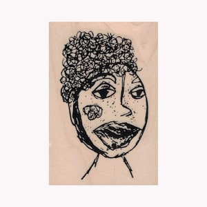 Tina Walker Luscious Lips Scribble Girl STEMPEL, Gekritzel Kunst Stempel, Frau Stempel, Lady Stempel, Große Lippen Stempel, Schöne Dame Stempel, Art