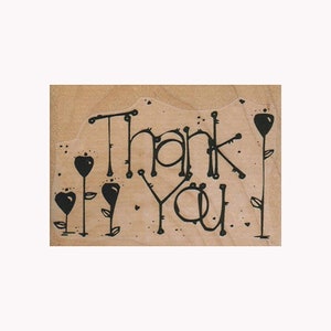 Danke mit Pflanzen GUMMIstempel, Danksagungsstempel, Dankesstempel, Dankesstempel, Dankbarkeit, Kartenherstellung, Wertschätzung, Dankeskarten