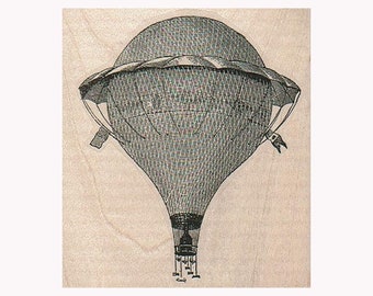 Viktorianischer Ballon GUMMIstempel, viktorianischer Stempel, Ballonstempel, Heißluftballonstempel, Vintage Stempel, Steampunk Stempel, Reisender Stempel