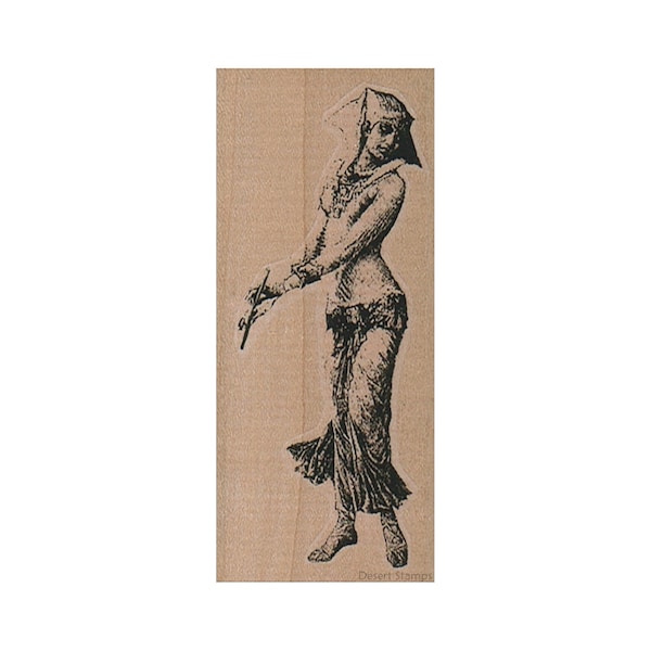 Ancient Egyptian Lady RUBBER STAMP, Exotic Dancer Stamp, Belly Dancer Stamp, Egyptian Stamp, Beautiful Lady Stamp, Dancer Stamp, Princess