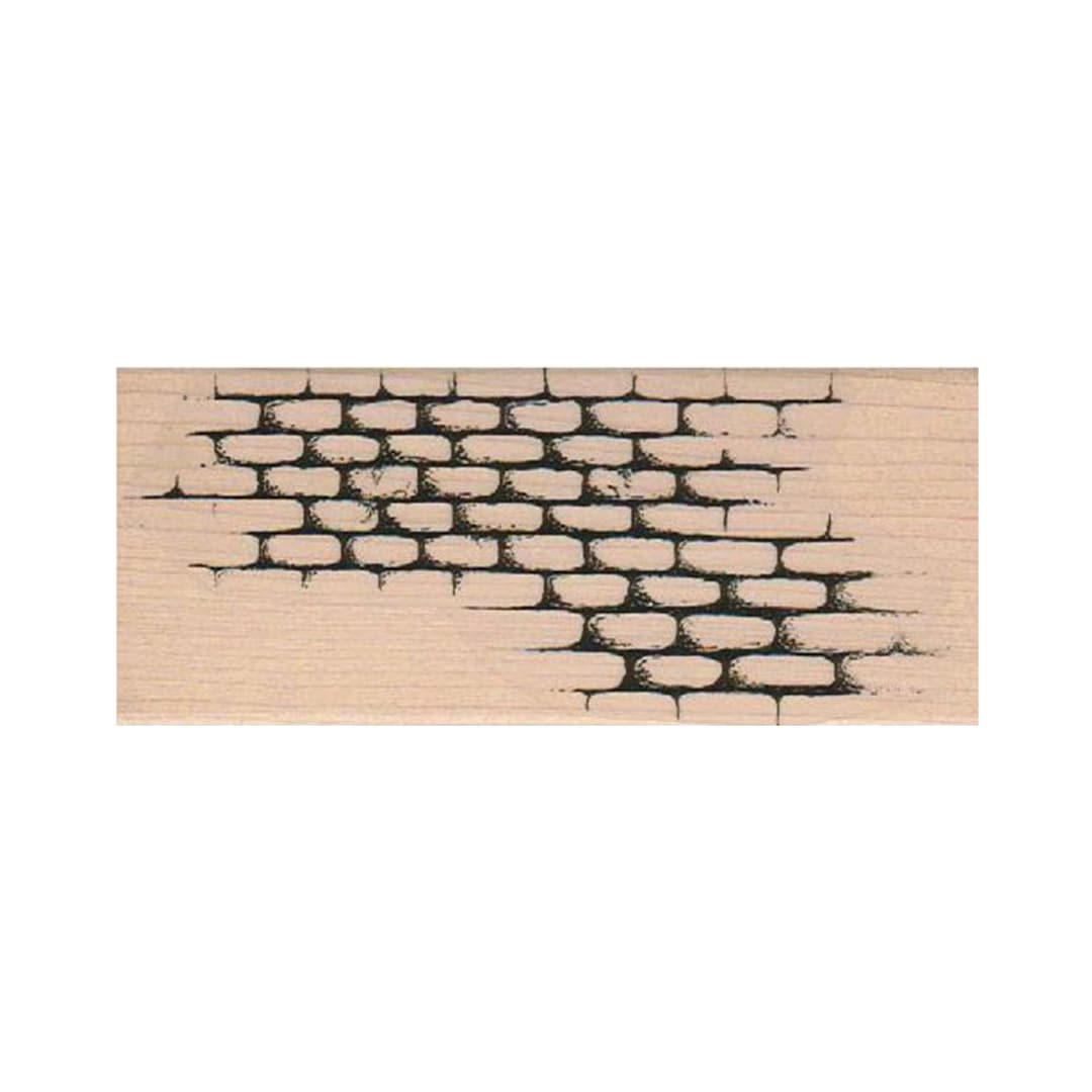 Brick Background RUBBER STAMP, Background Stamp, Mixed Media Stamp