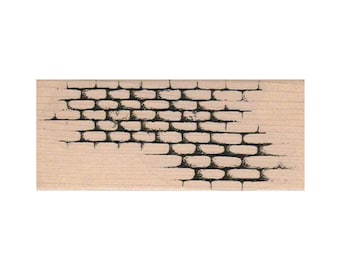 Brick Background RUBBER STAMP, Background Stamp, Mixed Media Stamp, Wall Stamp, Brick Wall Stamp, Fence Stamp, Brick Stamp, Building Stamp