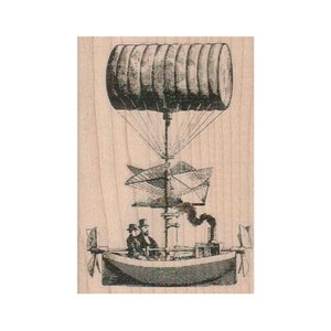 Steampunk Flugmaschine STEMPEL, Stempel, viktorianischer Stempel, Ballon Stempel, Steampunk Flugmaschine, Steampunk Stempel, Steampunk Transport