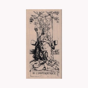 Tarot III Empress RUBBER STAMP, Fortune Teller Stamp, Magician Stamp, Tarot Card Stamp, Future Stamp, Magic Stamp, Mystic Stamp