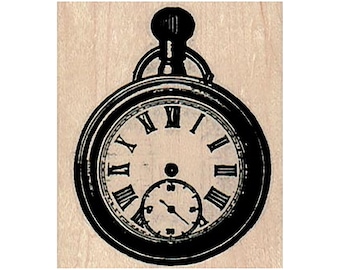 Zakhorloge RUBBERSTEMPEL, zakhorlogestempel, horlogestempel, steampunkstempel, klokstempel, tijdstempel, vintage zakhorlogestempel, uurwerk