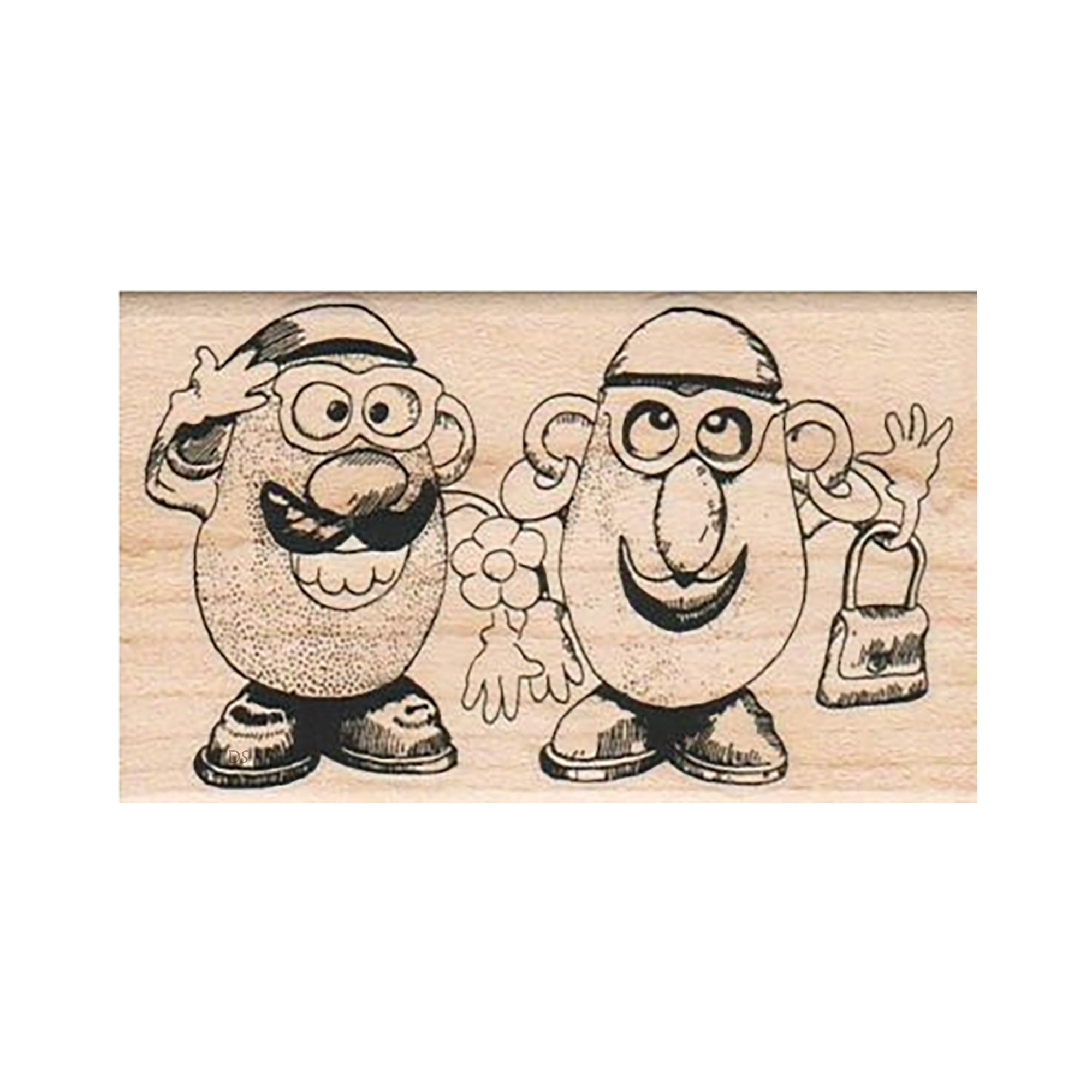 Herr Und Frau Kartoffel Kopf Rubber Stamp Spielzeug-Stempel | Etsy