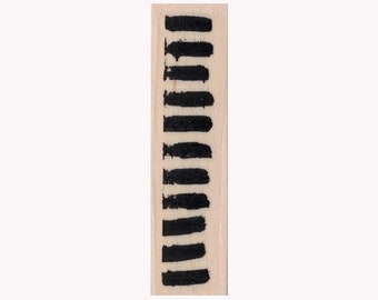 Dikke lijnen rij RUBBERSTEMPEL, Smudges-stempel, Vormstempel, Mixed Media-stempel, Rechthoekstempel, Stempel rij met vormen, Knopen, Schets
