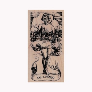 Tarot XXI Die Welt STEMPEL, Wahrsager Stempel, Wahrsagestempel, Welt Stempel, Magischer Stempel, Horoskop Stempel, Tarotkarten Stempel, Zukunft