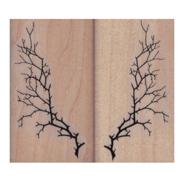 Branch Antlers Set by Cat Kerr RUBBER STAMPS, Tree Stamp, Nature Stamp, Outdoor Stamp, Branch Stamp, Tree Branch Stamp, Autumn Stamp, Woods