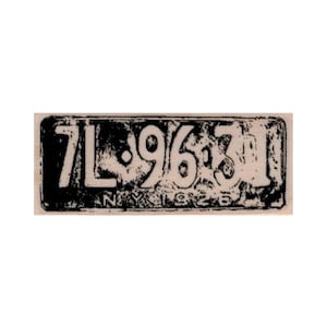 NY License Plate RUBBER STAMP, Travel Stamp, Transportation Stamp, Vintage License Plate Stamp, Car Stamp, Truck Stamp, Mixed Media Stamp
