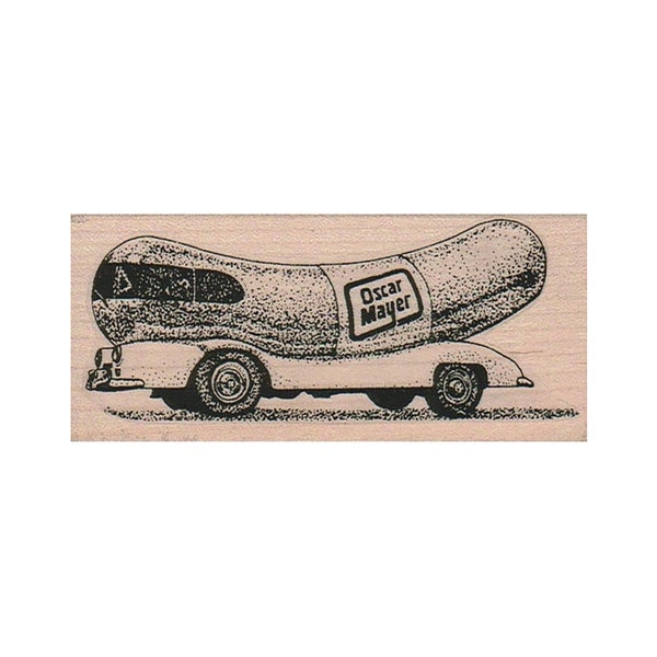 Wienermobile RUBBER STAMP, Hot Dog Mobile Stamp, Food Truck Stamp, Foodie Stamp, Weinermobile Stamp, Hot Dog Lover Stamp, Food Stamp, Food