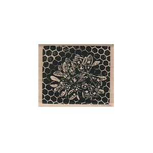 Bumblebee Colony RUBBER STAMP, Honeycomb Stamp, Honey Bee Stamp, Bumble Bee Stamp, Bee Lover Stamp, Insect Stamp, Buzzing Bees Stamp, Bees
