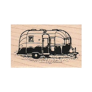 Airstream Trailer RUBBER STAMP, Camping Stamp, Camper Stamp, Camp Stamp, Air Stream Stamp, Vacation Stamp, Travel Stamp, State Park Stamp
