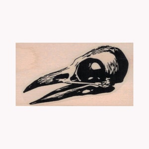 Bird Skull RUBBER STAMP, Bird Stamp, Bird Skeleton Stamp, Skull Stamp, Bird Bones Stamp, Bird Stamp, Halloween Stamp, Halloween Crafts, Bird