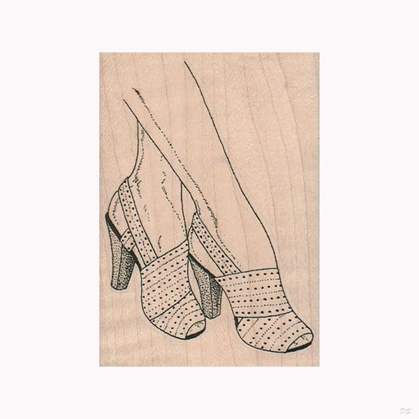 Legs In Pumps RUBBER STAMP, Retro Woman Stamp, Lady Stamp, Retro Pumps Stamp, Woman Stamp, Legs Stamp, High Heels Stamp, Stockings Stamp
