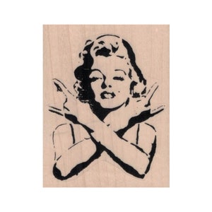 Banksy Marilyn Monroe TIMBRO DI GOMMA, Timbro Stella di Hollywood, Timbro Glamour, Timbro Marilyn Monroe, Timbro di gomma Norma Jean, Bella Signora