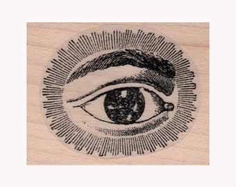 Eye by Cat Kerr RUBBER STAMP, Eye Stamp, Mesmerizing Eye Stamp, All Knowing Eye Stamp, Mixed Media Stamp, Eyeball Stamp, Eyes Stamp