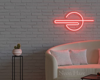 Sunset Planet LED Neon Sign: Summer Vibe Wall Art