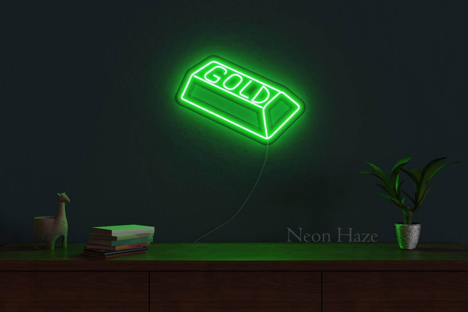 Neon Gold Color Sign Gold Bar Led Neon Sign - Etsy