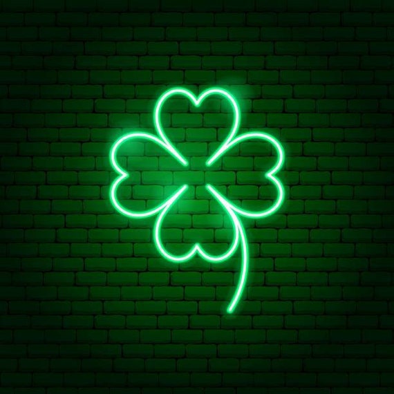 Four Leaf Clover Led Neon Sign, Irish Decor, Lucky Sign, Shamrock  Decoration, 