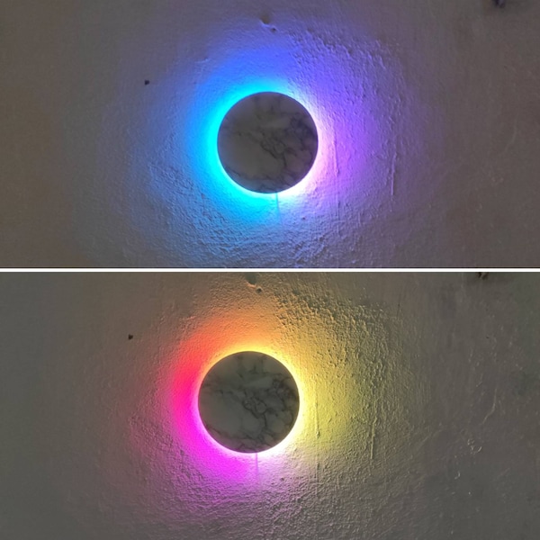 Solar Eclipse - Pixel wall lamp, minimalist design wall lamp, light for home, home decor, led wall art, modern art, rgb led lamp, led