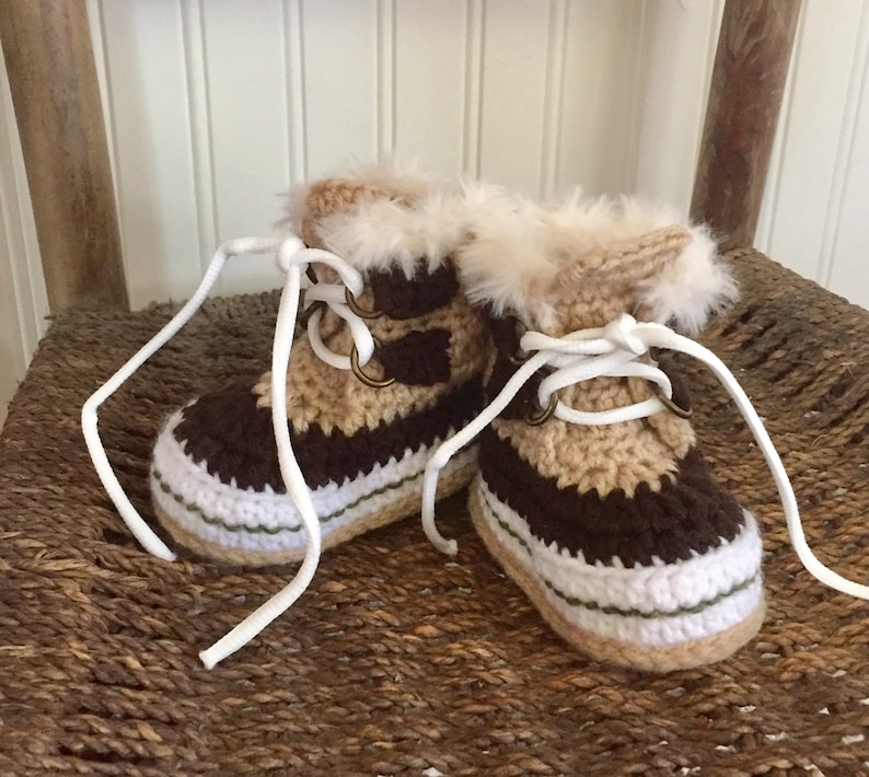 Hiking Booties Crochet Baby Boots Baby Booties Crochet Etsy