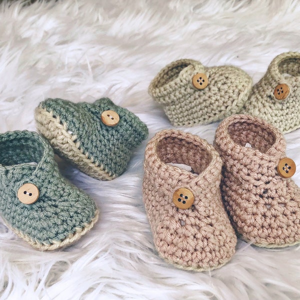 Gender Neutral Wrap Around Ankle Baby Booties