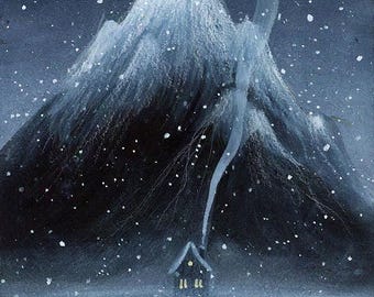 Kerstkaarten uit Noorwegen | Scandinavie | Illustratie | Art | Kerst | winter | sneeuw| aquarel | Watercolor | kaarten