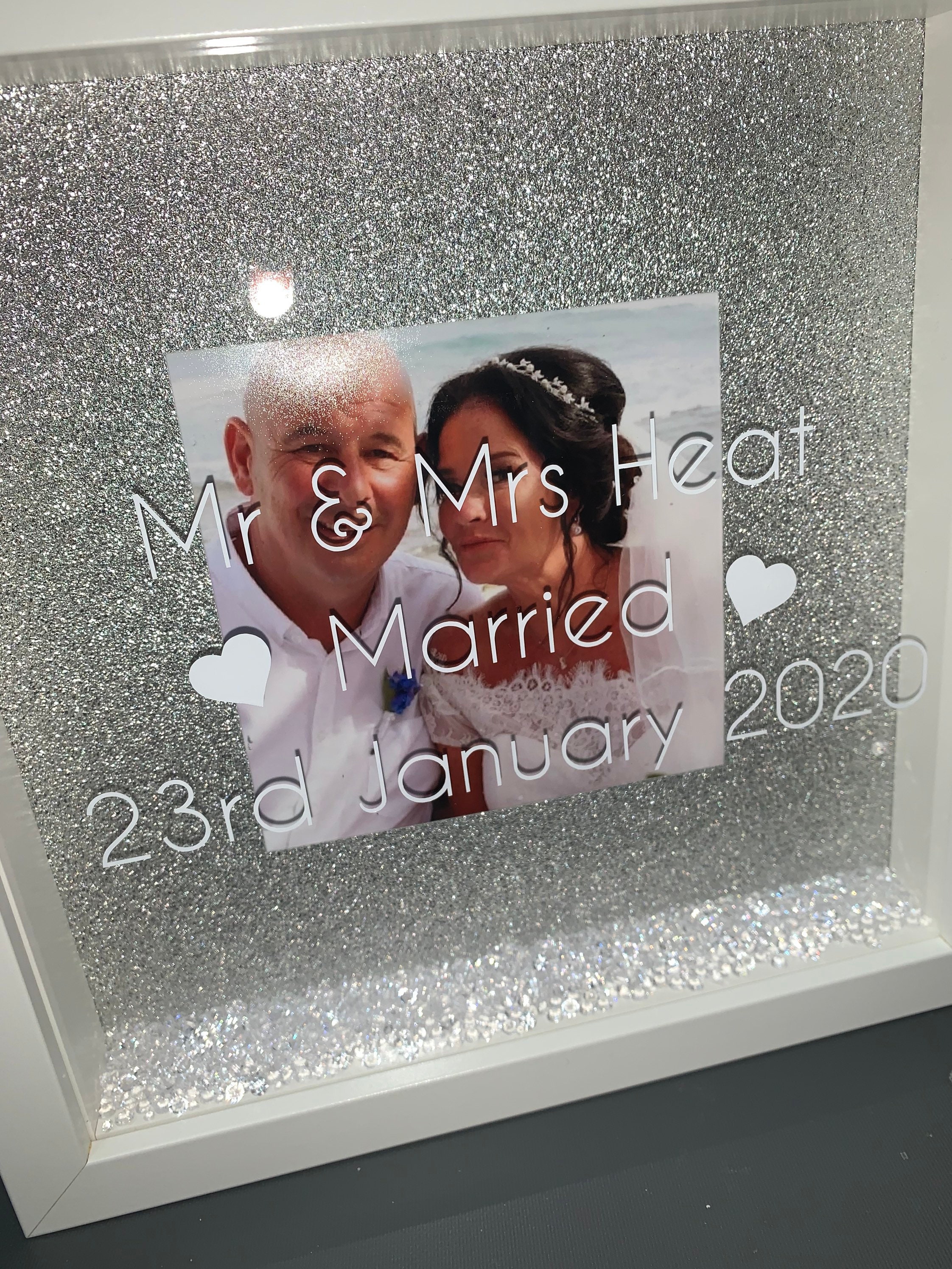 Personalised Mr & Mrs Frame With Date Etsy