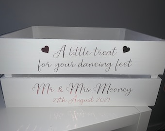Personalised Wedding Flip Flop Box.. Mr & Mrs Wedding Box