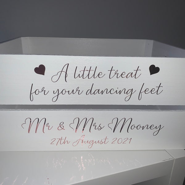 Personalised Wedding Flip Flop Box.. Mr & Mrs Wedding Box
