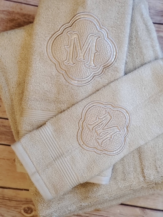 Bath Towels Three Piece Towel Set Three Piece Towel Set personalized Towel Gift monogram. Personalized Towel Embroidered Gift Embossed Etsy Ireland