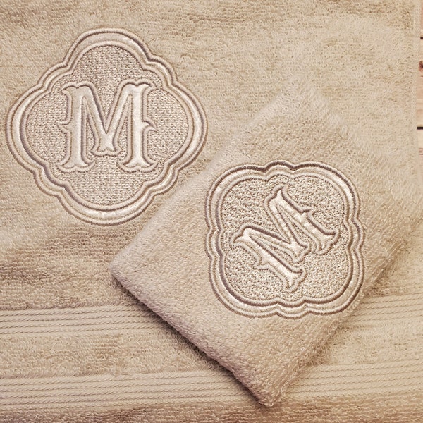 Embroidered Embossed Monogrammed Three Piece Towel Set, Personalized Gift, Personalized Towel Set,Anytime Gift, Monogram, Personalized towel